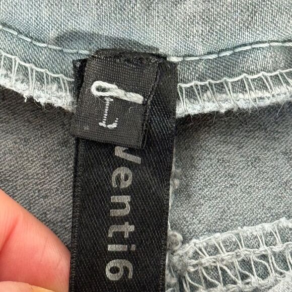 Venti 6 Grey Drawstring Cropped Pants Sz L - Picture 6 of 6